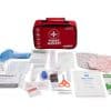 Esko First Aid Kit, 1-6 Person, 85 pieces, including bandages, antiseptic wipes, gauze pads, and essential medical tools.